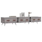 vidaXL Meuble TV sonoma gris 150x36x30 cm bois d'ingénierie