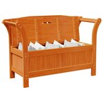 vidaXL Banc de Rangement de Jardin Marron 119 x 76 x 44cm