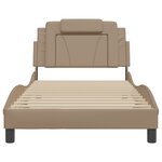 vidaXL Cadre de lit Viana avec LED sans matelas cappuccino 100x200 cm