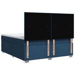 vidaXL Sommier à lattes de lit avec matelas Bleu 180x200 cm Tissu