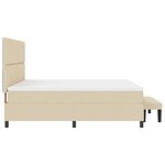 vidaXL Lit à ressorts avec matelas Crème 180 x 200 cm tissu