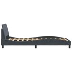 vidaXL Cadre de lit Dover gris foncé 100x190 cm velours