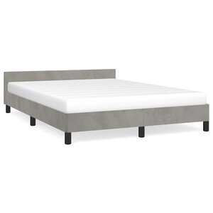 vidaXL Cadre de lit sans matelas gris clair 140x200 cm velours