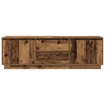 vidaXL Meuble TV avec éclairage LED vieux bois 160 5x41x50 cm