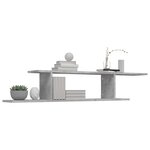 vidaXL Étagère TV murale Gris béton 125x18x23 cm Bois d’ingénierie
