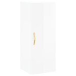 vidaXL Armoire murale blanc brillant 34 5x34x90 cm