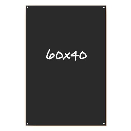 Ardoise murale 'PANO' 60 x 40 cm en PVC expansé noir 3 mm BEQUET