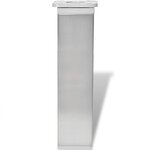 vidaXL Pieds de canapé 4 Pièces Argent 38 x 38 x 180 mm Fer
