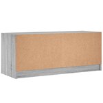 vidaXL Meuble TV avec portes en verre sonoma gris 102x37x42 cm