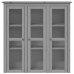 vidaXL Buffet BODO gris 115 5x43x200 5 cm bois massif de pin