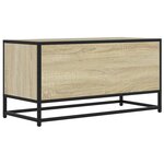 vidaXL Meuble TV chêne sonoma 80x34 5x40 cm bois d'ingénierie et métal