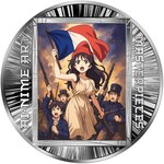 Pièce de monnaie en Argent 500 Francs g 15.57 (1/2 oz) Millésime 2025 AI-nime Art Masterpieces LIBERTY LEADING THE PEOPLE