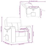 vidaXL Fauteuil de massage inclinable Crème Tissu