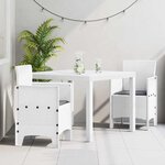 vidaXL Ensemble de salle à manger pour jardin 3 Pièces Blanc Rattan Polt