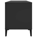 vidaXL Armoire à disques noir 100x38x48 cm bois d'ingénierie