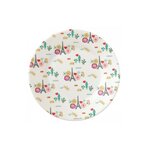 assiette dessert motifs fleurs tour eiffel le paris d emilie