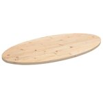 vidaXL Dessus de table 110x55x2 5 cm bois de pin massif ovale