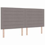 vidaXL Cadre de lit avec tête de lit Taupe 200 x 200 cm tissu