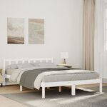vidaXL Cadre de lit extra long sans matelas 160x220 cm bois massif pin