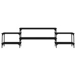 vidaXL Meuble TV noir 197x35x52 cm bois d'ingénierie