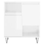 vidaXL Buffets 3 Pièces blanc brillant bois d'ingénierie