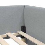 vidaXL Cadre de lit d'angle avec tête de lit Gris clair 100 x 200 cm