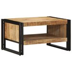 vidaXL Table basse 70x50x38 cm bois de manguier massif brut