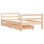 vidaXL Cadre de lit pour enfant et tiroirs 80x160cm bois de pin massif
