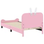vidaXL Cadre de lit pour enfants avec tête de lit Rose 90 x 190 cm PU