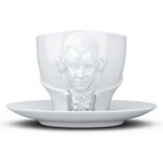 Tasse Wolfgang Amadeus Mozart avec sous tasse en porcelaine