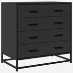 vidaXL Commode noir 70x41x70 cm bois d'ingénierie