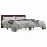 vidaXL Cadre de lit sans matelas chêne marron 200x200 cm