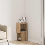 vidaXL Meuble d'angle Blanc 25 5x25x55cm Bois d'ingénierie