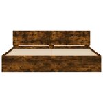 vidaXL Cadre de lit sans matelas chêne fumé 160x200 cm