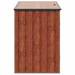 vidaXL Boîte de Rangement de Jardin Marron 151 5 x 82 x 110 5 cm Acier