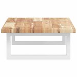 vidaXL Étagère de vasque murale acier et bois massif d'acacia