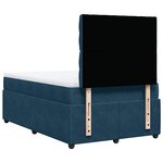 vidaXL Sommier à lattes de lit et matelas bleu foncé 120x190cm velours