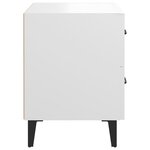 vidaXL Tables de chevet 2 Pièces Blanc 40x35x47 5 cm