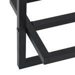 vidaXL Porte-serviettes Noir 95x25x22 cm Fer