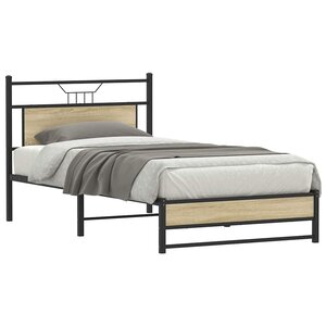 vidaXL Cadre de lit sans matelas chêne sonoma 107x203 cm