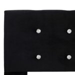 vidaXL Lit avec matelas à mémoire de forme Noir Velours 180 x 200 cm
