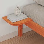 vidaXL Cadre de lit avec tables de chevet Brun cire 90 x 210 cm