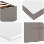 VidaXL Cadre de lit ottoman avec matelas taupe 180x200 cm tissu