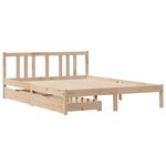 vidaXL Cadre de lit sans matelas 135x190 cm bois de pin massif
