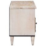 vidaXL Meuble TV Blanc 100 x 33 5 x 46 cm Bois de mangue massif
