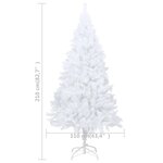 vidaXL Arbre de Noël artificiel avec branches épaisses blanc 210cm PVC