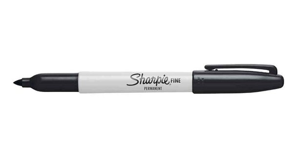 Marqueur permanent FINE Pointe Ronde Noir x 12 SHARPIE