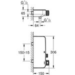 GROHE Mitigeur thermostatique douche Grohtherm SmartControl 34719000- Porte-savon -Limiteur de température-Economie d'eau- Chrome
