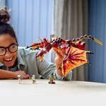 LEGO 71753 NINJAGO L'attaque du dragon de feu avec Mini Figurines Kai, Zane et Nya - Jouet Enfant 8 ans