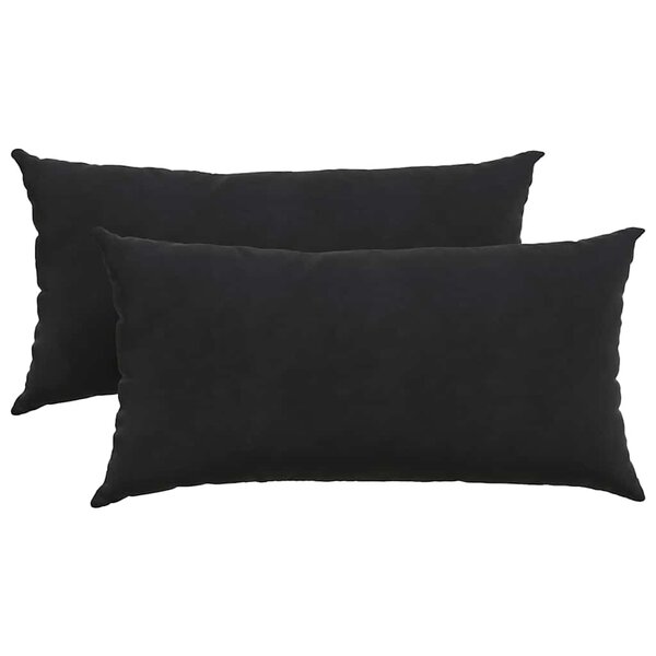 vidaXL Coussins de canapé 2 Pièces Noir 80 x 40 cm